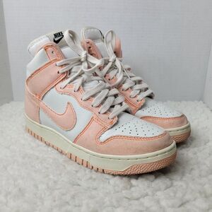 Nike Dunk High Top Womens Sneaker Size 8 Denim Corral White Leather DV1143-800